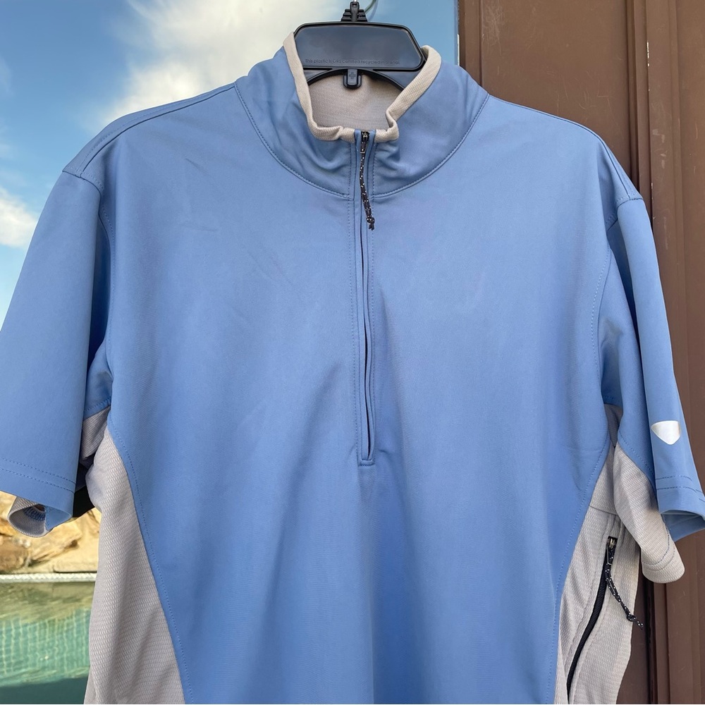 Mountain Hardwear Blue/Grey 1/4-Zip Performance Shirt XL